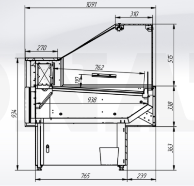 Витрина холодильная CRYSPI SONATA Q ВПCН 1500